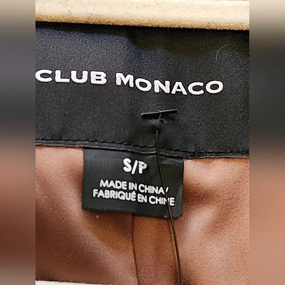 CLUB MONACO Elima Brown Trench Coat | Jacket with Belt. Size Small. NWT. - Picture 13 of 14